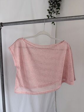 SHEIN Pink Sequin Top